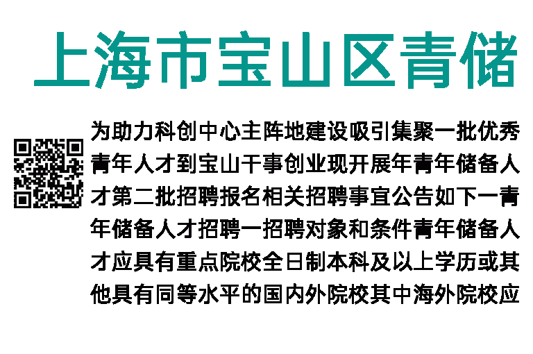 2023年上海市宝山区青年储备人才第二批招聘30人公告