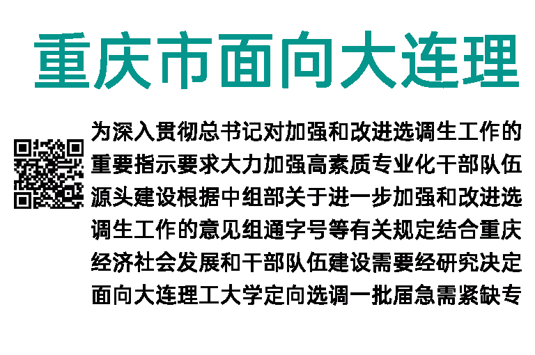 重庆市面向大连理工大学定向选调2023届优秀大学毕业生公告