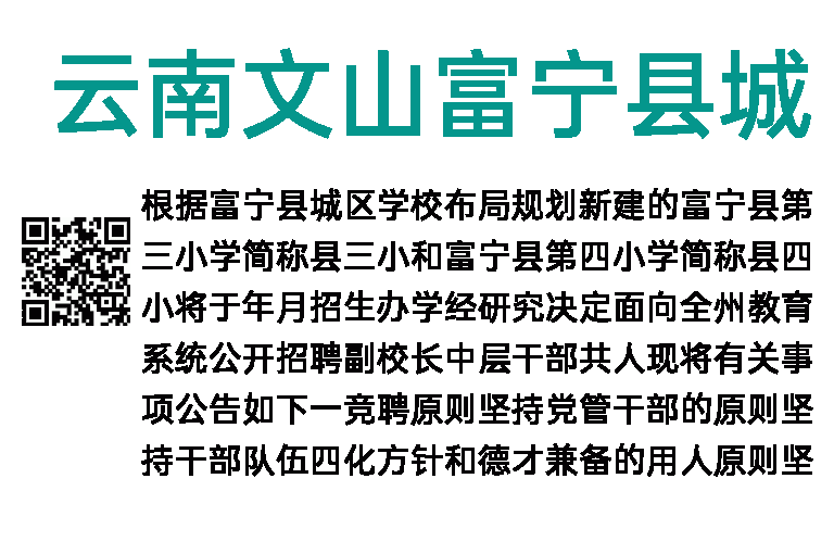 2018年云南文山富宁县城区新建学校招聘公告