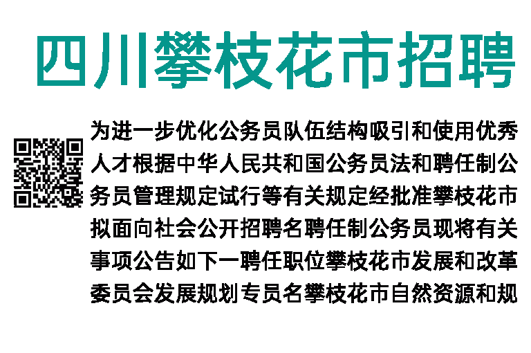 2023年四川攀枝花市招聘聘任制公务员6人公告